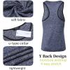 imageCOOFANDY Mens 3 Pack Gym Tank Tops YBack Workout Muscle Tee Sleeveless Fitness Bodybuilding T ShirtsBlackBlueGrey