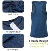imageCOOFANDY Mens 3 Pack Gym Tank Tops YBack Workout Muscle Tee Sleeveless Fitness Bodybuilding T ShirtsBlackBlueLight Grey