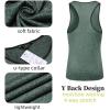 imageCOOFANDY Mens 3 Pack Gym Tank Tops YBack Workout Muscle Tee Sleeveless Fitness Bodybuilding T ShirtsKhakiArmy GreenBlack