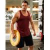 imageCOOFANDY Mens 3 Pack Gym Tank Tops YBack Workout Muscle Tee Training Bodybuilding Fitness Sleeveless T Shirts3 PackblackRedNavy Blue