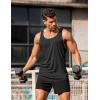 imageCOOFANDY Mens 3 Pack Gym Tank Tops YBack Workout Muscle Tee Training Bodybuilding Fitness Sleeveless T Shirts3 PackblackRedNavy Blue