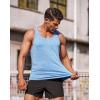 imageCOOFANDY Mens 3 Pack Gym Tank Tops YBack Workout Muscle Tee Training Bodybuilding Fitness Sleeveless T Shirts3 PackgreenOrange RedSky Blue