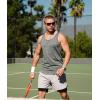 imageCOOFANDY Mens 3 Pack Gym Tank Tops YBack Workout Muscle Tee Training Bodybuilding Fitness Sleeveless T Shirts3 Packlight GreyBlueLight Red