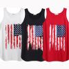 imageCOOFANDY Mens 3 Pack Quick Dry Workout Tank Top Gym Muscle Tee Fitness Bodybuilding Sleeveless T ShirtFlagblackRedWhite