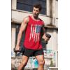 imageCOOFANDY Mens 3 Pack Quick Dry Workout Tank Top Gym Muscle Tee Fitness Bodybuilding Sleeveless T ShirtFlagblackRedWhite