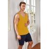 imageCOOFANDY Mens 3 Pack Tank Tops Cotton Performance Sleeveless Casual Classic T ShirtsBlueRedYellow
