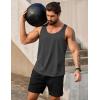 imageCOOFANDY Mens 3 Pack Tank Tops Gym Workout Shirt YBack Sleeveless Muscle Fitness Bodybuilding Tank ShirtsBlackRedDark Gray