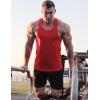 imageCOOFANDY Mens 3 Pack Tank Tops Gym Workout Shirt YBack Sleeveless Muscle Fitness Bodybuilding Tank ShirtsBlackRedDark Gray