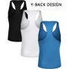imageCOOFANDY Mens 3 Pack Tank Tops Gym Workout Shirt YBack Sleeveless Muscle Fitness Bodybuilding Tank ShirtsBlackWhiteBlue