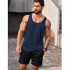 imageCOOFANDY Mens 3 Pack Tank Tops Gym Workout Shirt YBack Sleeveless Muscle Fitness Bodybuilding Tank ShirtsBlackWhiteNavy Blue
