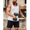 imageCOOFANDY Mens 3 Pack Tank Tops Gym Workout Shirt YBack Sleeveless Muscle Fitness Bodybuilding Tank ShirtsBlackWhiteNavy Blue