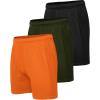 imageCOOFANDY Mens 3 Pack Workout Gym Shorts Mesh Athletic Shorts Lightweight Bodybuilding Training Short Pants with PocketsBlack  Army Green  Orange