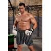 imageCOOFANDY Mens 3 Pack Workout Gym Shorts Mesh Athletic Shorts Lightweight Bodybuilding Training Short Pants with PocketsBlack  White StripeNavy BlueGrey