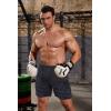 imageCOOFANDY Mens 3 Pack Workout Gym Shorts Mesh Athletic Shorts Lightweight Bodybuilding Training Short Pants with PocketsBlack Camo  Gray  Khaki