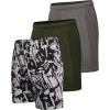 imageCOOFANDY Mens 3 Pack Workout Gym Shorts Mesh Athletic Shorts Lightweight Bodybuilding Training Short Pants with PocketsBlack Print  Army Green  Dark Grey