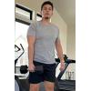 imageCOOFANDY Mens 3 Pack Workout Gym Shorts Mesh Athletic Shorts Lightweight Bodybuilding Training Short Pants with PocketsBlack Stripe  Navy Blue  Black