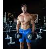 imageCOOFANDY Mens 3 Pack Workout Gym Shorts Mesh Athletic Shorts Lightweight Bodybuilding Training Short Pants with PocketsBlue  Black  Gray
