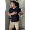 imageCOOFANDY Mens 3 Pack Workout Gym Shorts Mesh Athletic Shorts Lightweight Bodybuilding Training Short Pants with PocketsCamo  Khaki  Navy Blue