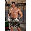 imageCOOFANDY Mens 3 Pack Workout Gym Shorts Mesh Athletic Shorts Lightweight Bodybuilding Training Short Pants with PocketsGreen CamoBlackGrey