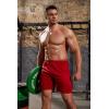 imageCOOFANDY Mens 3 Pack Workout Gym Shorts Mesh Athletic Shorts Lightweight Bodybuilding Training Short Pants with PocketsPurple  Black  Red