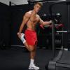 imageCOOFANDY Mens 3 Pack Workout Gym Shorts Mesh Athletic Shorts Lightweight Bodybuilding Training Short Pants with PocketsRed  Grey  Black