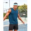 imageCOOFANDY Mens 3 Pack Workout Tank Tops Gym Sleeveless Shirts V Neck Bodybuilding Muscle Tee Shirt01blueDark GreyBlack