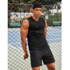 imageCOOFANDY Mens 3 Pack Workout Tank Tops Gym Sleeveless Shirts V Neck Bodybuilding Muscle Tee Shirt02light GreyNavy BlueBlack