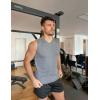 imageCOOFANDY Mens 3 Pack Workout Tank Tops Gym Sleeveless Shirts V Neck Bodybuilding Muscle Tee ShirtArmy GreenColour GreyBlack