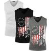 imageCOOFANDY Mens 3 Pack Workout Tank Tops Gym Sleeveless Shirts V Neck Bodybuilding Muscle Tee ShirtBlack FlagGrey FlagPure White