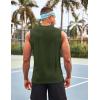 imageCOOFANDY Mens 3 Pack Workout Tank Tops Gym Sleeveless Shirts V Neck Bodybuilding Muscle Tee ShirtBlackArmy Green2pcs