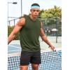 imageCOOFANDY Mens 3 Pack Workout Tank Tops Gym Sleeveless Shirts V Neck Bodybuilding Muscle Tee ShirtBlackArmy Green2pcs