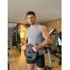 imageCOOFANDY Mens 3 Pack Workout Tank Tops Gym Sleeveless Shirts V Neck Bodybuilding Muscle Tee ShirtLight BlueLight GreyYellow