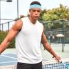 imageCOOFANDY Mens 3 Pack Workout Tank Tops Gym Sleeveless Shirts V Neck Bodybuilding Muscle Tee ShirtLight BlueWhiteMedium Grey