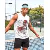 imageCOOFANDY Mens 3 Pack Workout Tank Tops Gym Sleeveless Shirts V Neck Bodybuilding Muscle Tee ShirtWhite Flag1 Pack