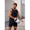 imageCOOFANDY Mens 3 Pack Workout Tank Tops Sleeveless Gym Shirts Bodybuilding Fitness Muscle Tee ShirtsBlackNavy BlueLight Grey