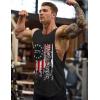 imageCOOFANDY Mens 3 Pack Workout Tank Tops Sleeveless Gym Shirts Bodybuilding Fitness Muscle Tee ShirtsFlagblackFlag GreyRed