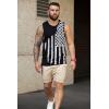 imageCOOFANDY Mens 3 Pack Workout Tank Tops Sleeveless Gym Shirts Bodybuilding Fitness Muscle Tee ShirtsFlagblackFlagredFlagwhite