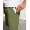imageCOOFANDY Mens 7 inch Casual Shorts Drawstring Waist Lightweight Quick Dry Summer Beach Board Shorts with PocketsArmy Green