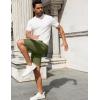 imageCOOFANDY Mens 7 inch Casual Shorts Drawstring Waist Lightweight Quick Dry Summer Beach Board Shorts with PocketsArmy Green