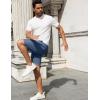 imageCOOFANDY Mens 7 inch Casual Shorts Drawstring Waist Lightweight Quick Dry Summer Beach Board Shorts with PocketsBlue