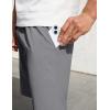 imageCOOFANDY Mens 7 inch Casual Shorts Drawstring Waist Lightweight Quick Dry Summer Beach Board Shorts with PocketsDark Grey