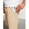 imageCOOFANDY Mens 7 inch Casual Shorts Drawstring Waist Lightweight Quick Dry Summer Beach Board Shorts with PocketsKhaki