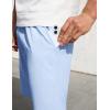 imageCOOFANDY Mens 7 inch Casual Shorts Drawstring Waist Lightweight Quick Dry Summer Beach Board Shorts with PocketsLight Blue