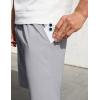 imageCOOFANDY Mens 7 inch Casual Shorts Drawstring Waist Lightweight Quick Dry Summer Beach Board Shorts with PocketsLight Grey