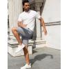 imageCOOFANDY Mens 7 inch Casual Shorts Drawstring Waist Lightweight Quick Dry Summer Beach Board Shorts with PocketsLight Grey