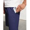 imageCOOFANDY Mens 7 inch Casual Shorts Drawstring Waist Lightweight Quick Dry Summer Beach Board Shorts with PocketsNavy Blue