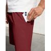 imageCOOFANDY Mens 7 inch Casual Shorts Drawstring Waist Lightweight Quick Dry Summer Beach Board Shorts with PocketsWine Red