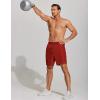 imageCOOFANDY Mens Athletic Running Shorts 7 Gym Workout Shorts Lightweight Drawstring Training Shorts with Zipper PocketsBlakWine Red