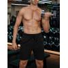 imageCOOFANDY Mens Athletic Running Shorts 7quot Quick Dry Lightweight Workout Gym Basketball Hiking Shorts with PocketsBlack