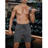 imageCOOFANDY Mens Athletic Running Shorts 7quot Quick Dry Lightweight Workout Gym Basketball Hiking Shorts with PocketsDark Grey